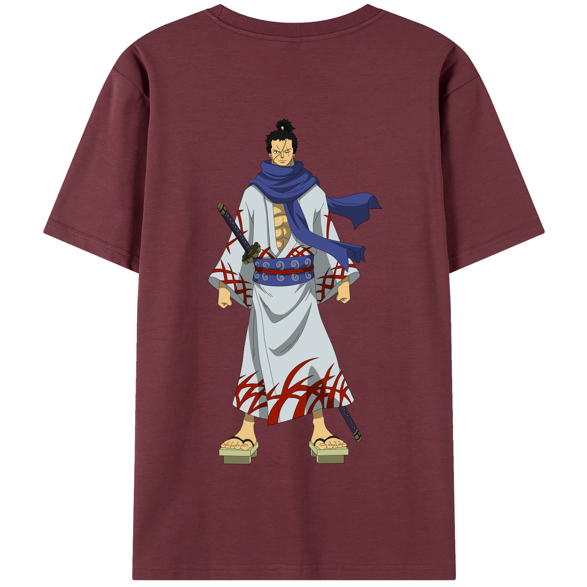 ワンピース ロロノア・ゾロ ONE PIECE Roronoa Zoro 綿100％半袖Tシャツ（背面プリント）